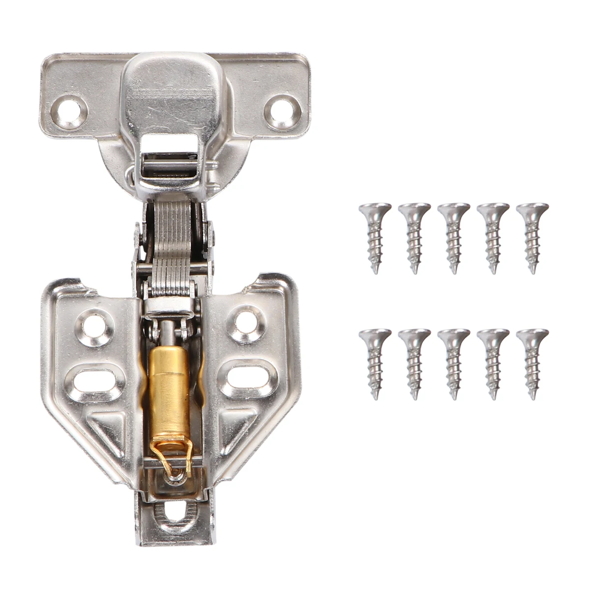 

10 pcs Hydraulic Stainless Steel Heavy Duty Hinges Thickened Silent Buffering Door Hinges For Kitchen