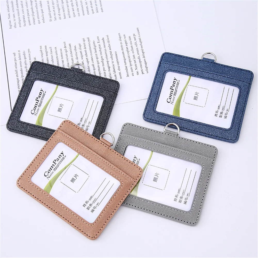 Card Badge Holder Credit Cards Bank ID Card Holder Hospital School Bus Card Cover HD Transparent Card Cover Office Accessories