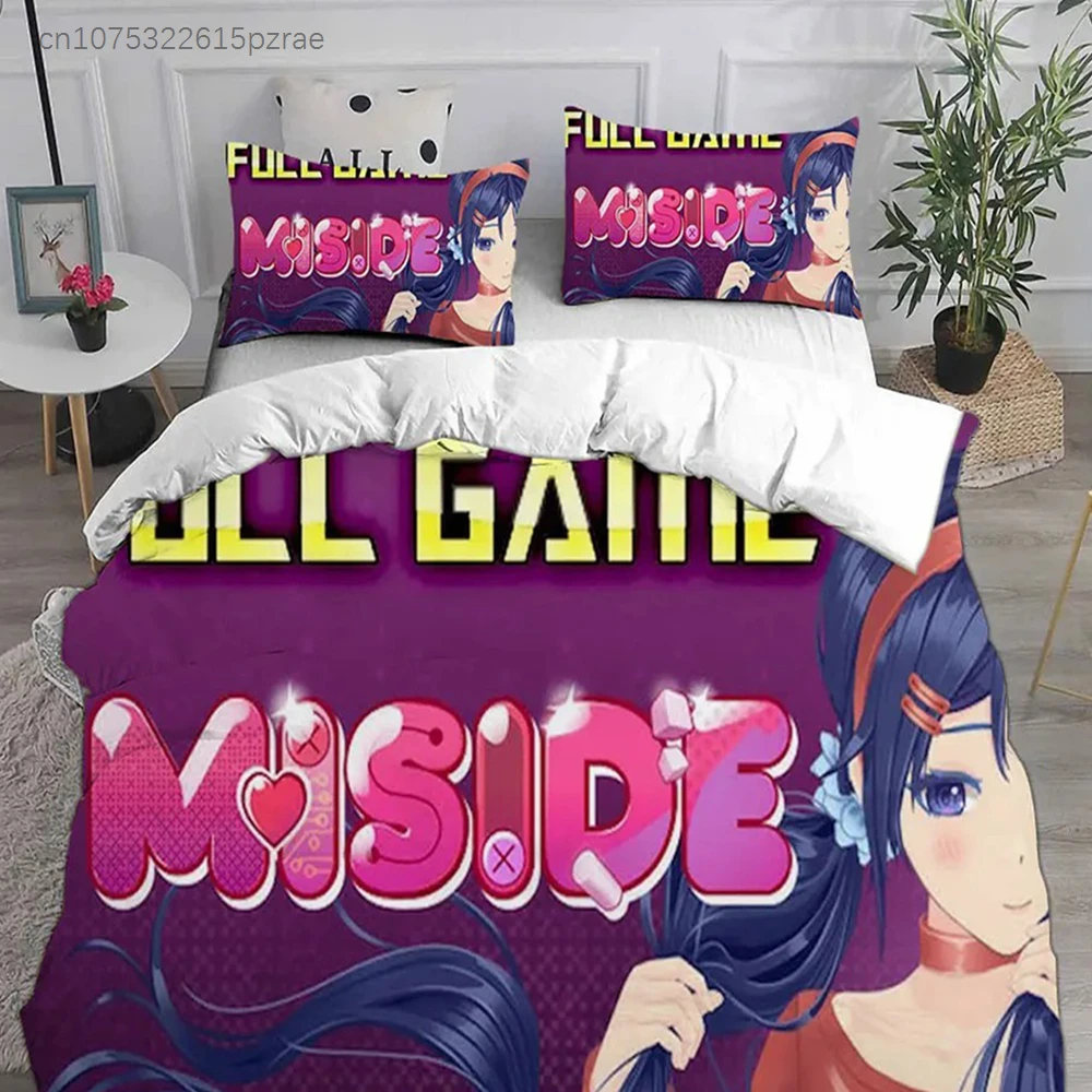 Game MiSide Bedding Sets 3D Printing MiSide Duvet Cover Pillowcase Sets Teenagers Children's Gifts Various Sizes