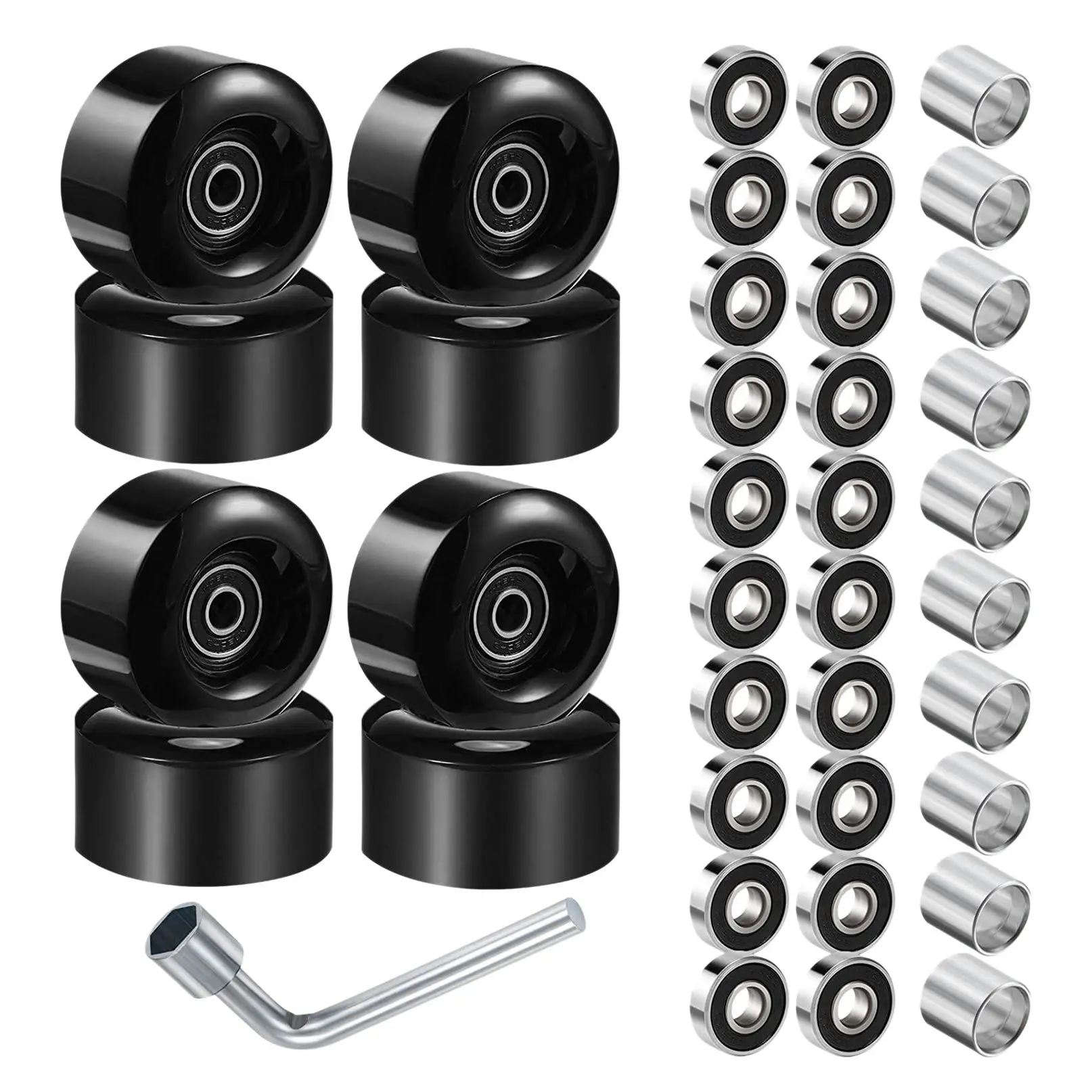 

8 Pieces Roller Skate Wheels Quad Skates Replacement Outdoor Quad Roller Skate Wheels with Skate Roller