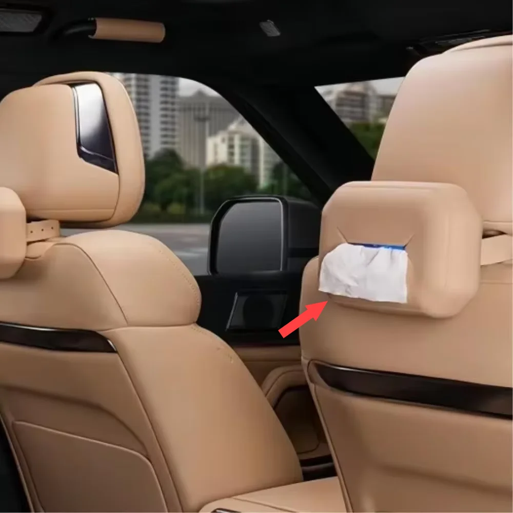 Car Upgrade For BYD Leopard 8 Premium Liquid Silicone Tissue Case, Soft Touch Non-Toxic Material, Seat Mounted Storage Box