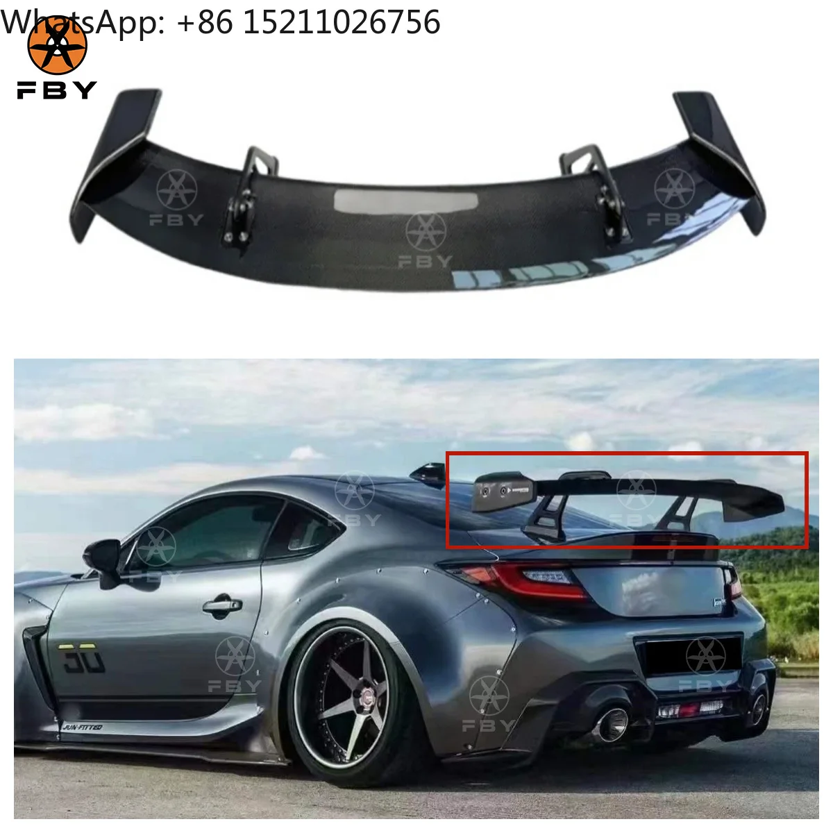AD Style Carbon Fiber Racing Trunk Tall Wing for Toyota Supra A90 A91 GR MK5  Rear Spoiler