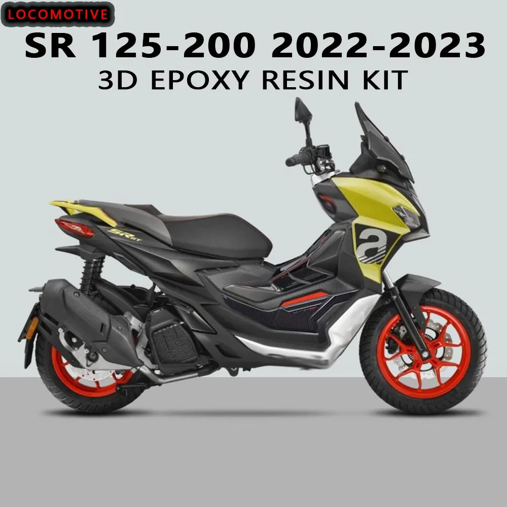 

For Aprilia SR GT 200 125 2022 2025 Motorcycle Accessories 3D Resin Sticker Protection Kit Tank Pad