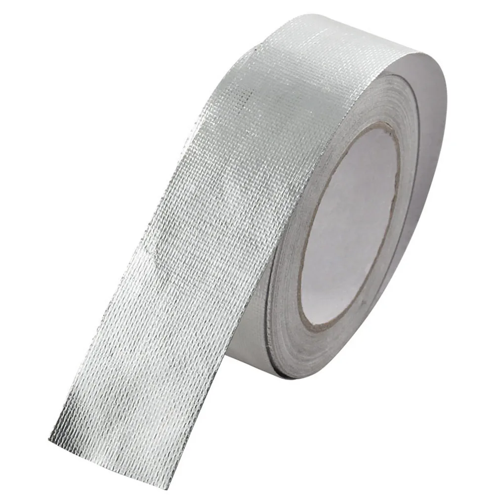 

25M Aluminum Foil Heat Insulated Tape Exhaust Wrap For Motorcycle Car Silver Resistant Oil Abrasion High Temperature 200°C
