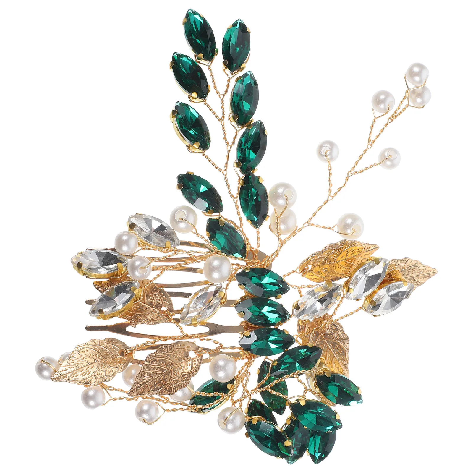 

1pcs Hair Comb Rhinestone Bridal Wedding Side Clip Metal Hair Piece For Bride Bridesmaid Party Gathering Accessory Decorative
