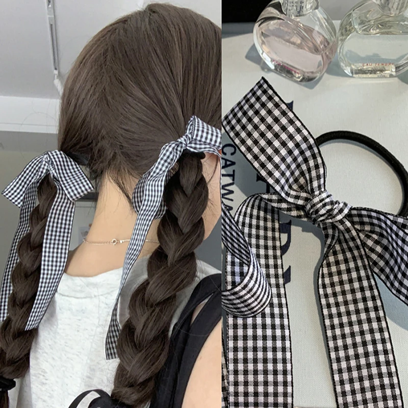 Koreaanse Stijl Zoete Schattige Lange Lint Strik Mode Eenvoudige Haarclips Haar Stropdassen Meisjes Haarspeldjes Haartouw Voor Vrouwen Haaraccessoires