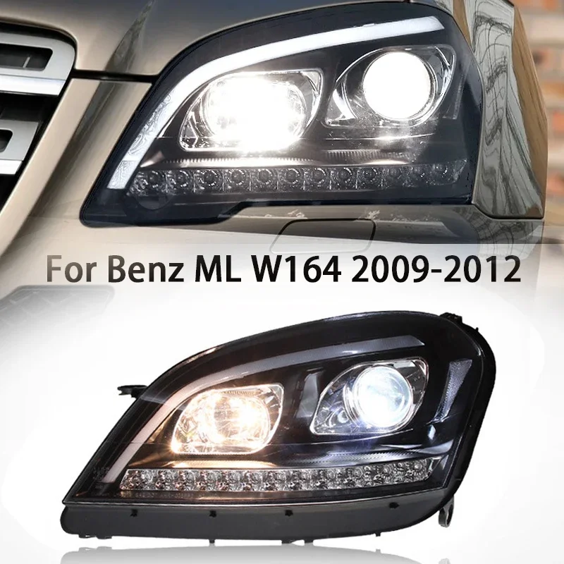 Car Headlights For Mercedes Benz ML CLASS W164 2009-2012 ML350 full LED Head Lamp DRL Dynamic Signal Lamp Front light Assembly