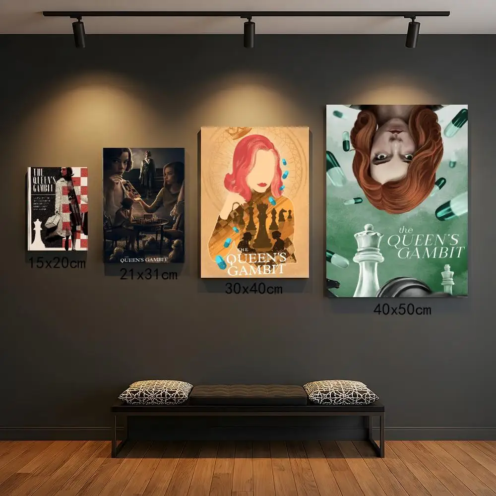 tv series T-The Queens Gambit-T Painting Calligraphy Elegant Botanical Decor for Living Room Modern Interior Design