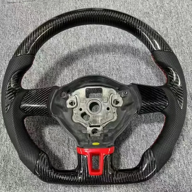 High quality ization Car Accessories Leather Carbon Fiber Steering Wheel for Golf 6 MK6 GTi Passat B7 B8 Steering Wheel view 4