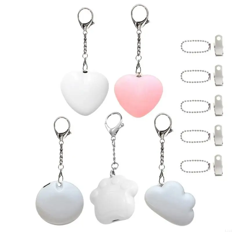 2025 جديد 5 قطع أضواء ليلية آمنة قابلة للشحن اللمس المنشط البلاستيك الملمس لسلسلة المفاتيح تصميم المحمولة التلقائي قبالة