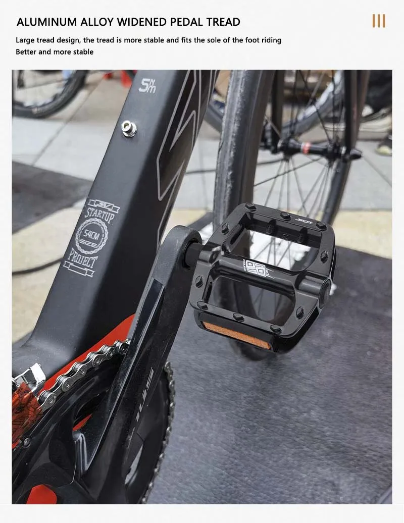 Enlee Fahrrad pedale 3 Lager ultraleichte rutsch feste cnc bmx mtb Rennrad du Pedal Radfahren versiegelte Lager Fahrrad pedale – Detail 2