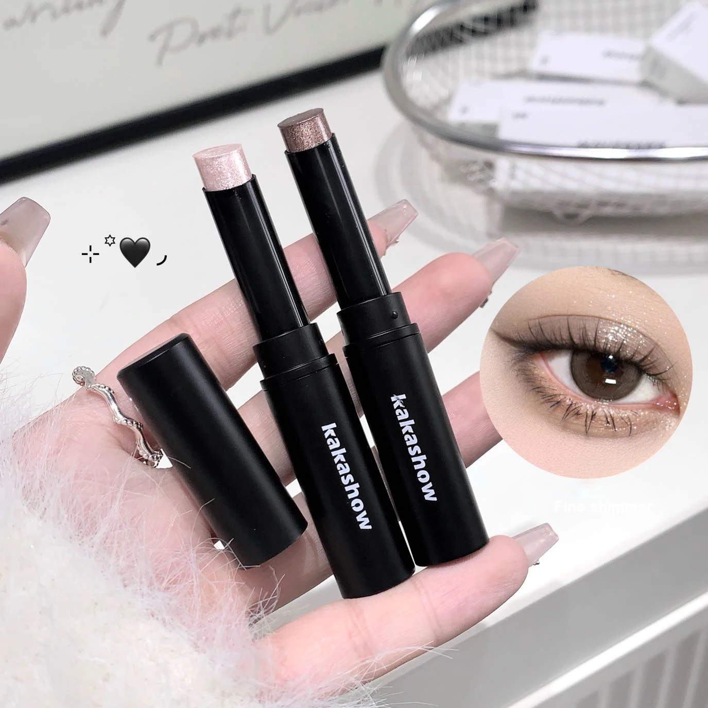 Multi-Color Jelly Eyeshadow Stick Soft Texture Long-Lasting Shiny Pearlescent Matte Finish High-Gloss Fine Shimmer Eyeshadow