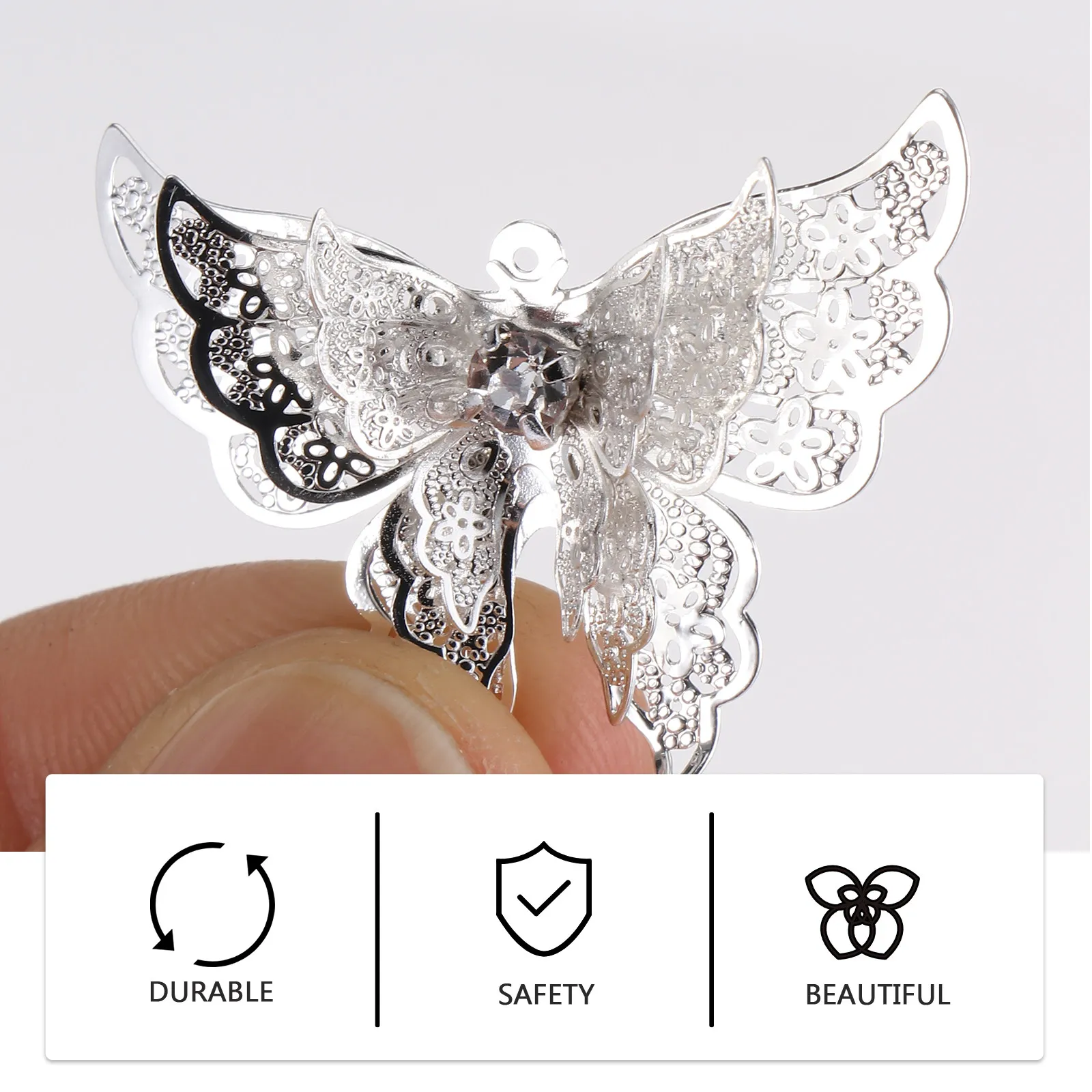 

20 шт. подвесок-бабочек для рукоделия, материалы для изготовления украшений, декор для заколок, скрапбукинга, браслетов, телефонов