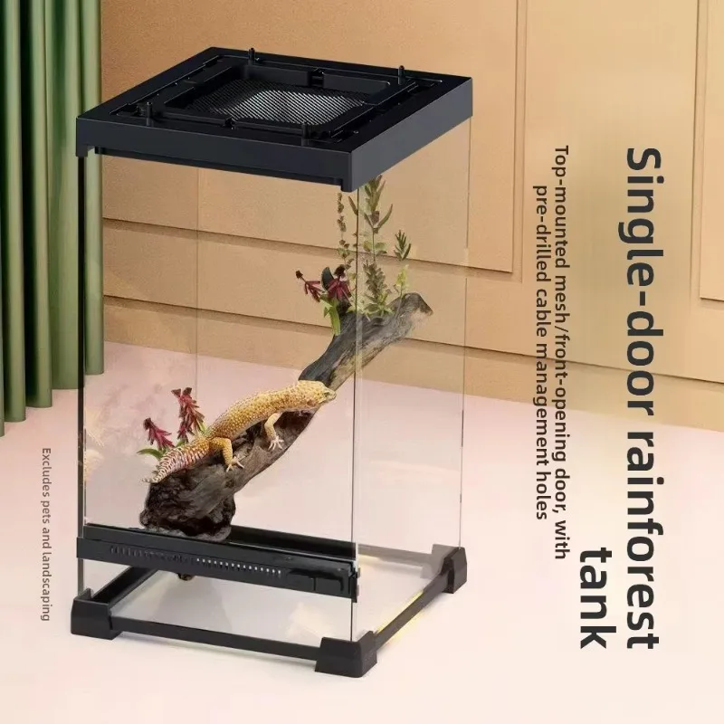 Reptile Deluxe Feeding Box Bearded Dragon Tortoise Gecko Snake Rainforest Box Ecological Landscape Full Set
