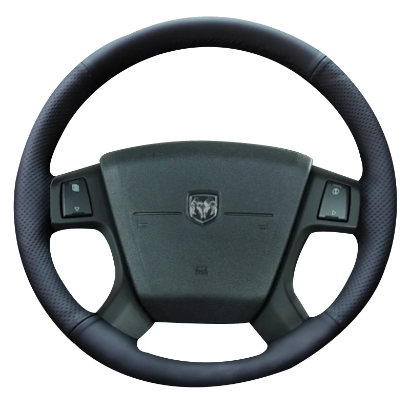 

for Dodge JCUV Journey 2009-2011 Hand-stitched Black non-slip Leather car Steering Wheel Cover