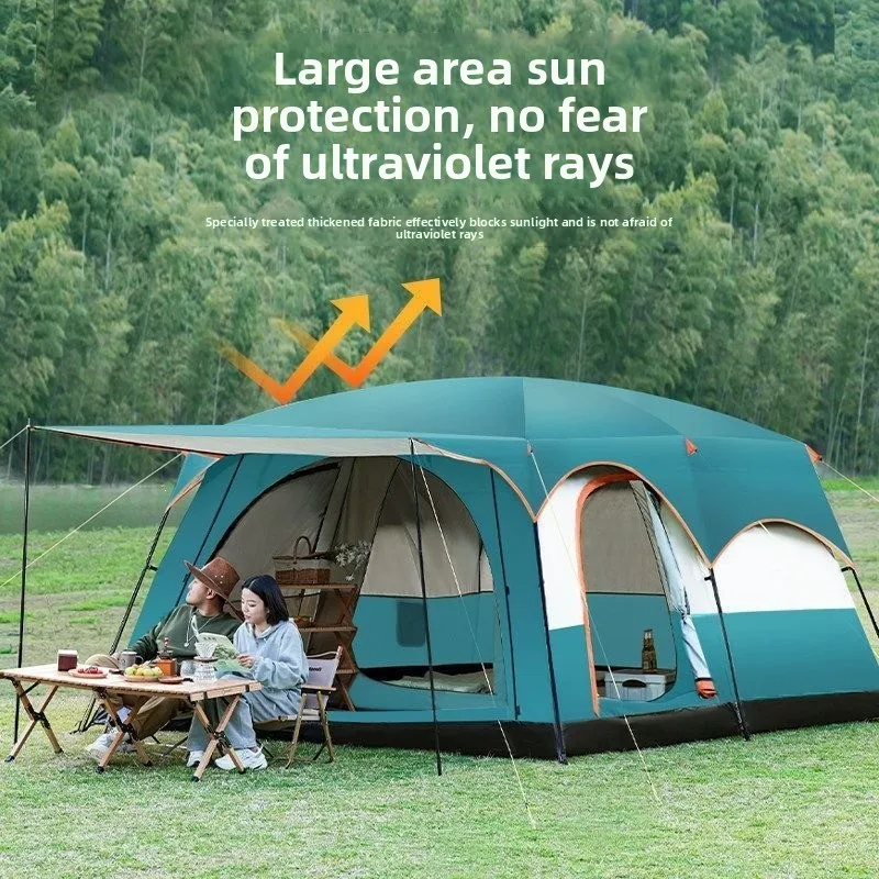 Tent: Outdoor camping foldable portable thickened rainproof outdoor sunshade camping tent
