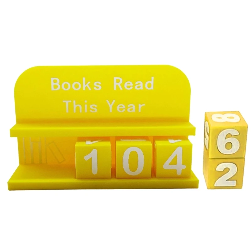  Decorative Book Counter Reading Trackers Decors For Readers Teachers Students Includes Number Cubes Study Desk Accessories