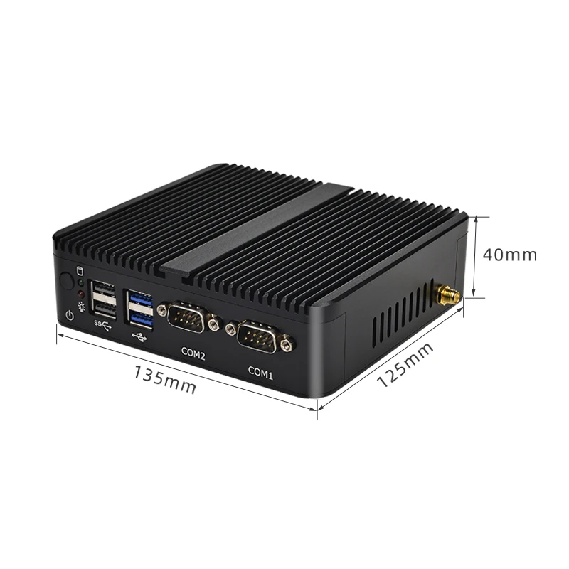 YINGCHI Fanless Micro Industrielle Computer Intel Celeron J4105 J4125 Dual LAN 2 COM Win10 Linux