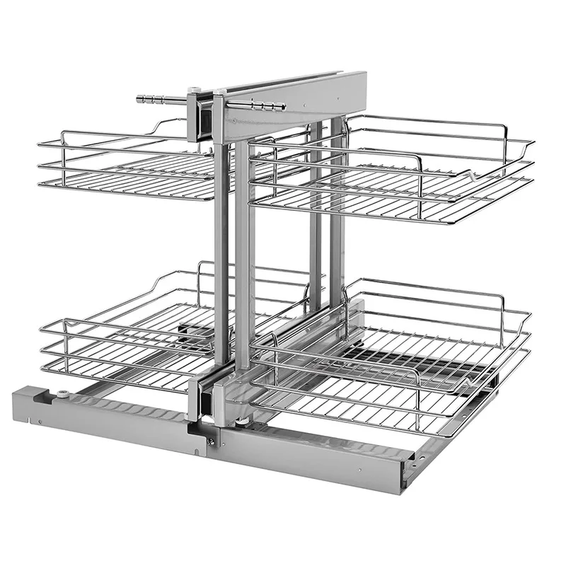 Cross-border spot cabinets, fully open corners, little monster pull baskets, built-in round line drawer storage racks in the kit