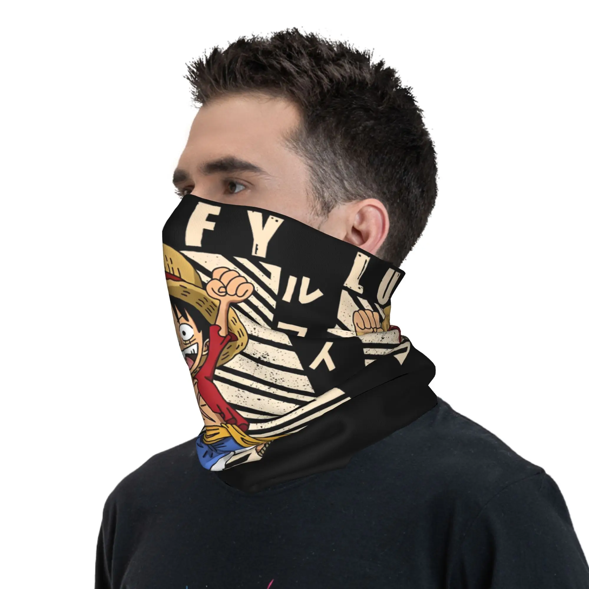 원피스 몽키 D 루피 랩 스카프 머천다이즈 넥 게이터 반다나 스카프 여름 사이클링 헤어 밴드 손목 랩 유니섹스 통기성