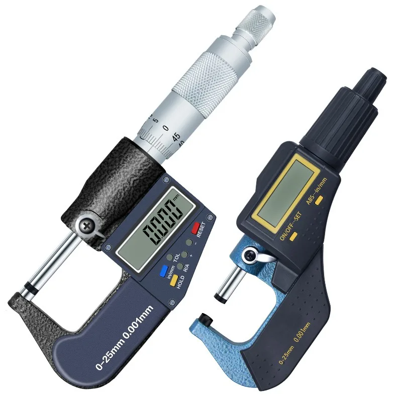 

202525 - 50MM Stainless Steel Digital Micrometer Caliper Convenient Reading Gauging Tool With Data Retention Function