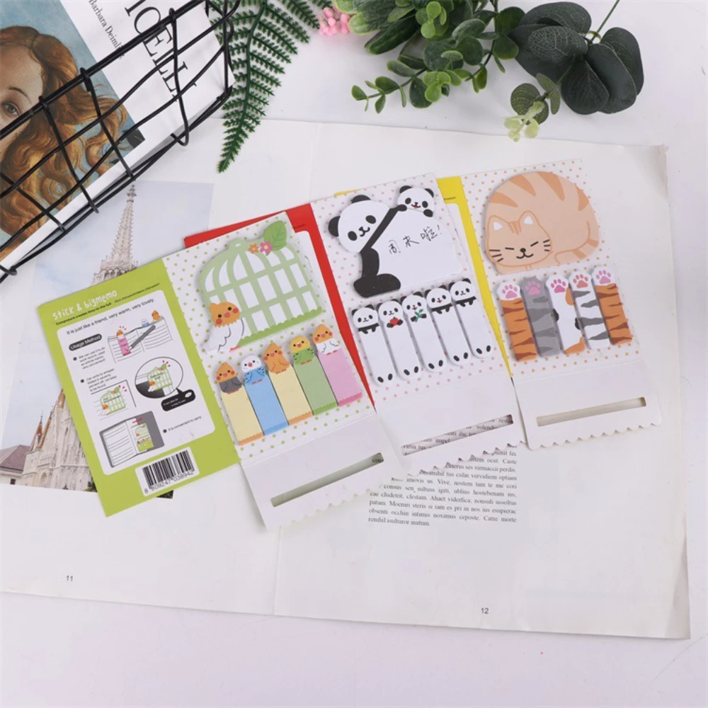 Kawaii Panda Cat Bird Sticky Notes To Do List Planner Sticker N Times Memo Pad Note Pads Stationery Gift Prizes Deco Tabs