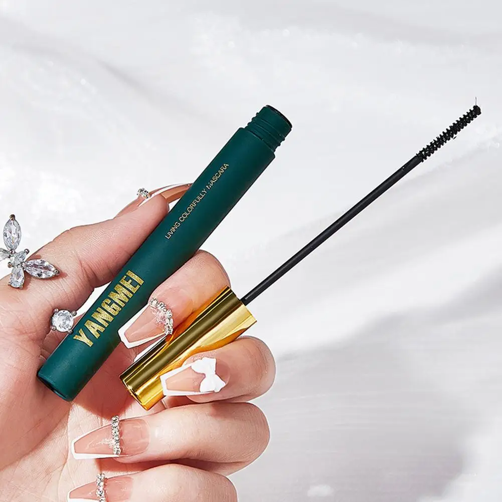 Ultra-Fine Curling Mascara Waterproof Thick Lengthening Long-Lasting Non-Smudge Eyelash for Natural Look 4D Silk Fiber Mascara