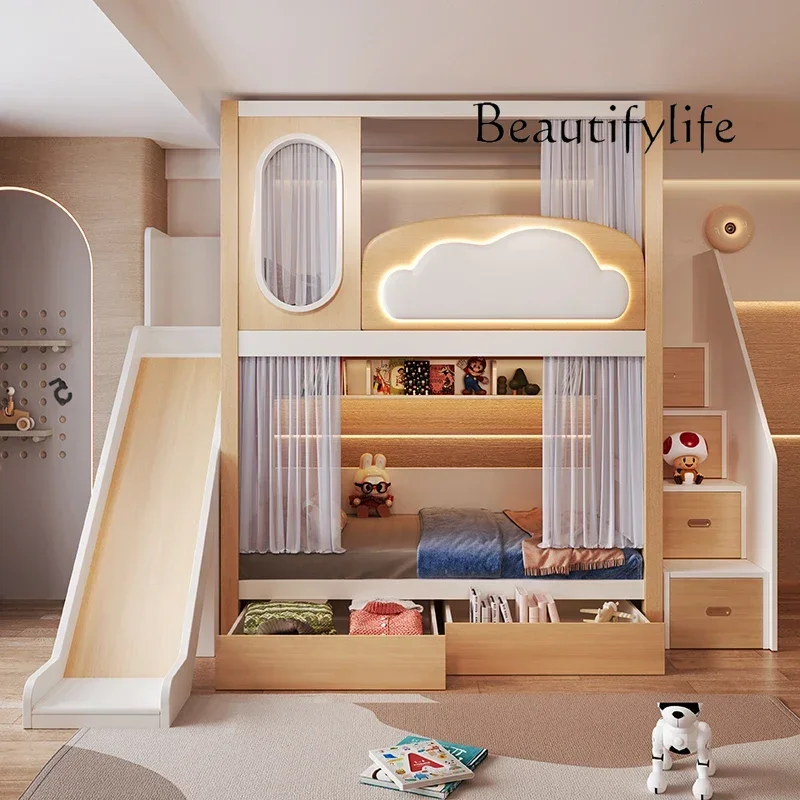 AV Storage Normal Loft Kids Beds Double Decker Simple Custom Design Children Beds Princess Playpen Camas Infantiles Furniture Ho