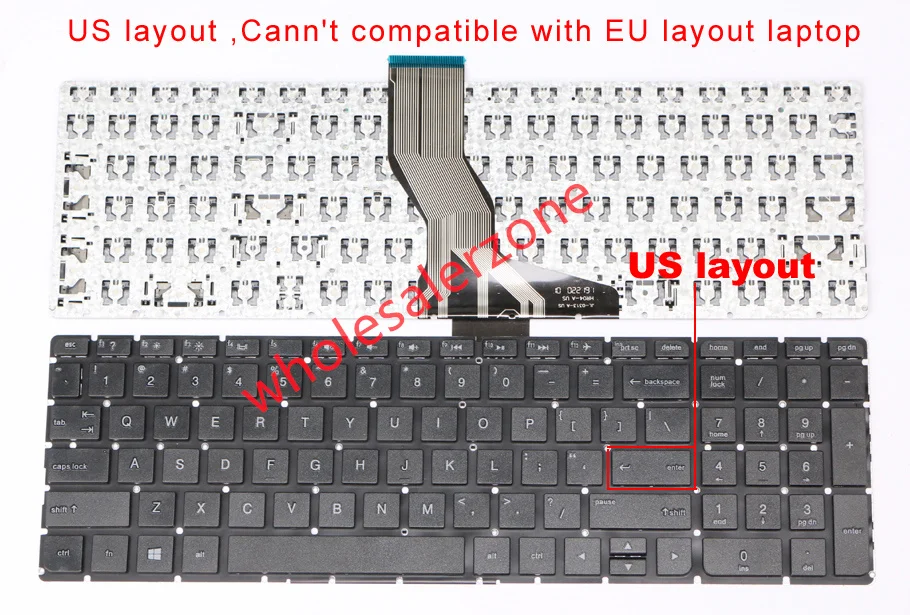 US Keyboard for HP 17-AB 17-ABxx Series 17-AB010NR 17-AB020NR 17-AB067NR 17-AB100 17-AB200 17-g113dx 17-g119dx 17-g121wm laptop