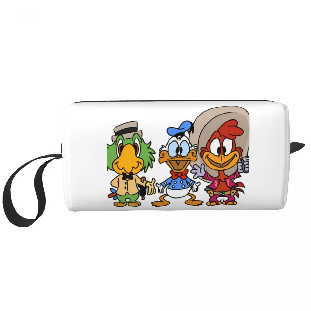 

Custom The Three Caballeros Donald Duck Makeup Bag for Women Travel Cosmetic Organizer Cute Storage Toiletry Bags