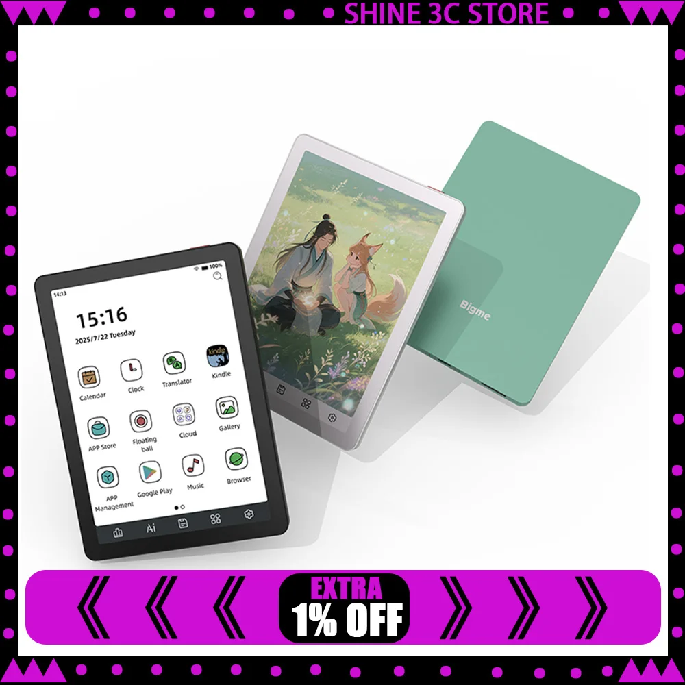 Bigme Ereader B6 6'…