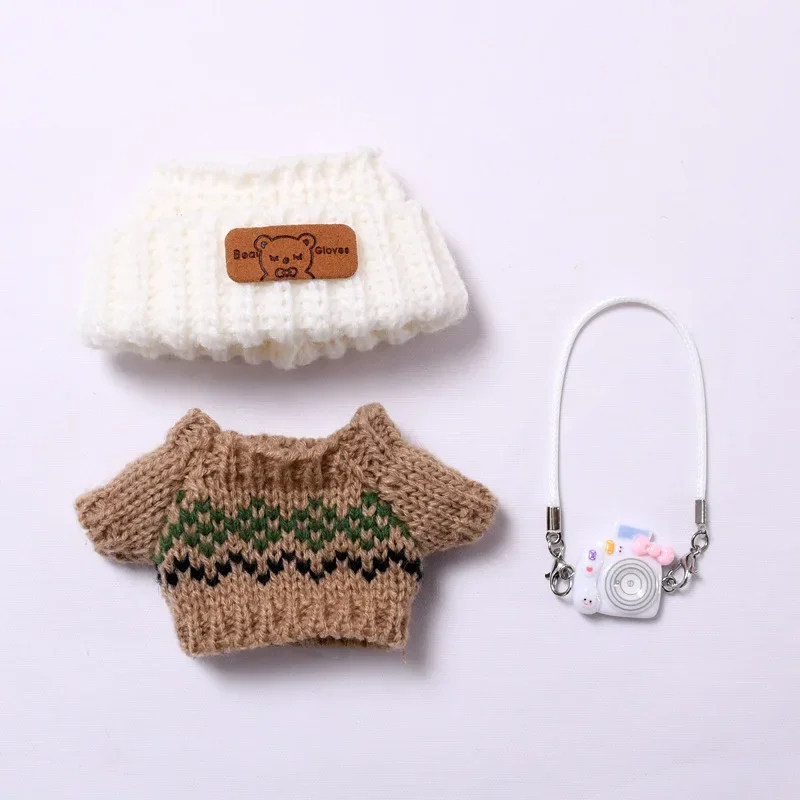 15/17 centimetri Ropa Labubu Vestiti per le Bambole Outfit Accessori Per Labubu V2 V1 Peluche Abbigliamento per Bambole Colorato Maglione Giocattolo Del Capretto Ragazza regalo