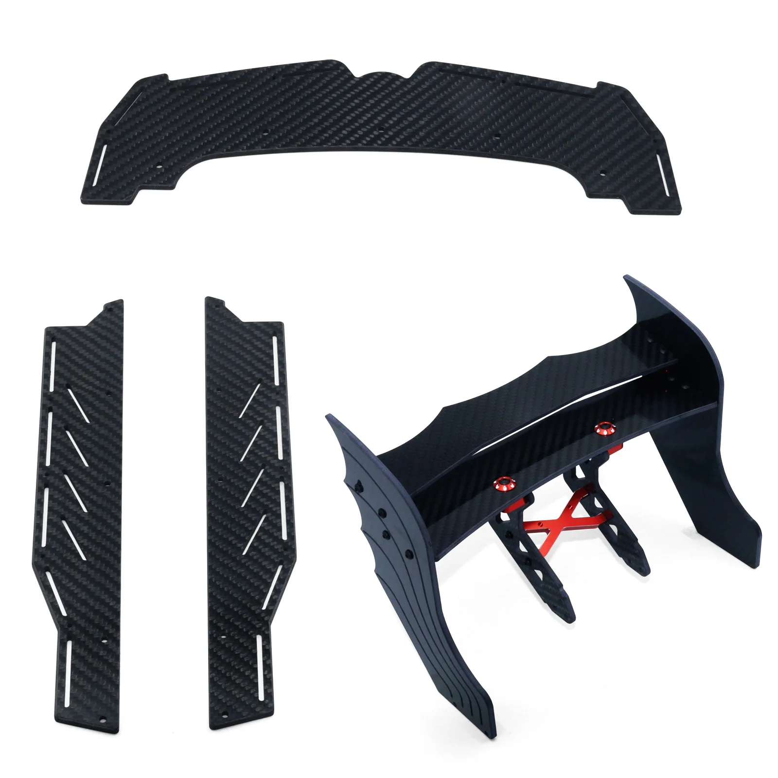 

Rc Arrma Limitless/F1 Special Carbon Fiber Adjustable Tail Wing / Spoiler Upgrade Kit High Speed Downforce Adjustment