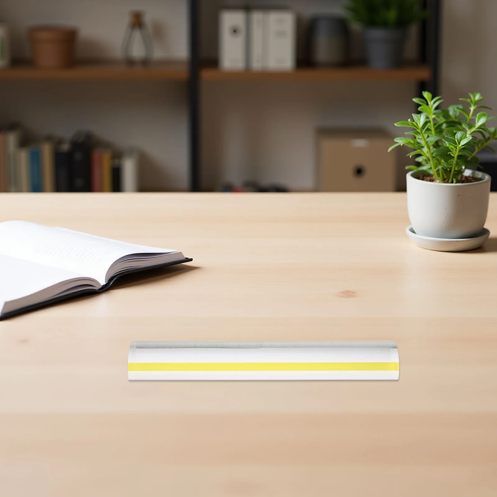 مسطرة مكبرة من الأكريليك 2X مكبر قراءة شفاف للكتب خرائط مطبوعة صغيرة مخططات شريطية على شكل مقياس خفيف الوزن