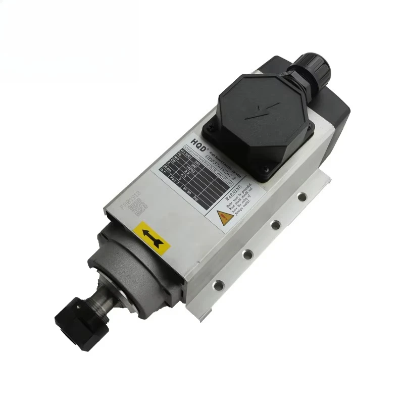 Air Cooling Brand New 4 Bearing Square AC 220v 380v Cnc Router Spindle Motor for Engraving Machine