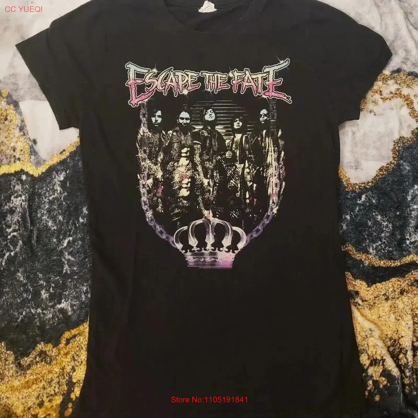 Rare Ladies XL Escape The Fate Vintage 2013 Band T shirt Monty Craig Colorful vintage Washed Soft Slightly Stretched graphic