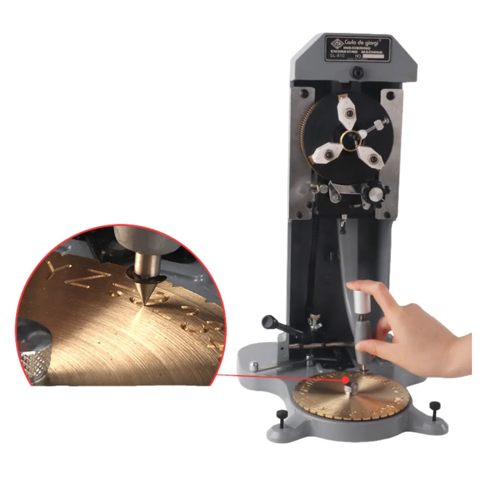 

SL-810 Manual Jewelry Tools Numbers 1-9 English Letter A-Z Brass Ring Engrave Lettering Inside Ring Engraving Machine