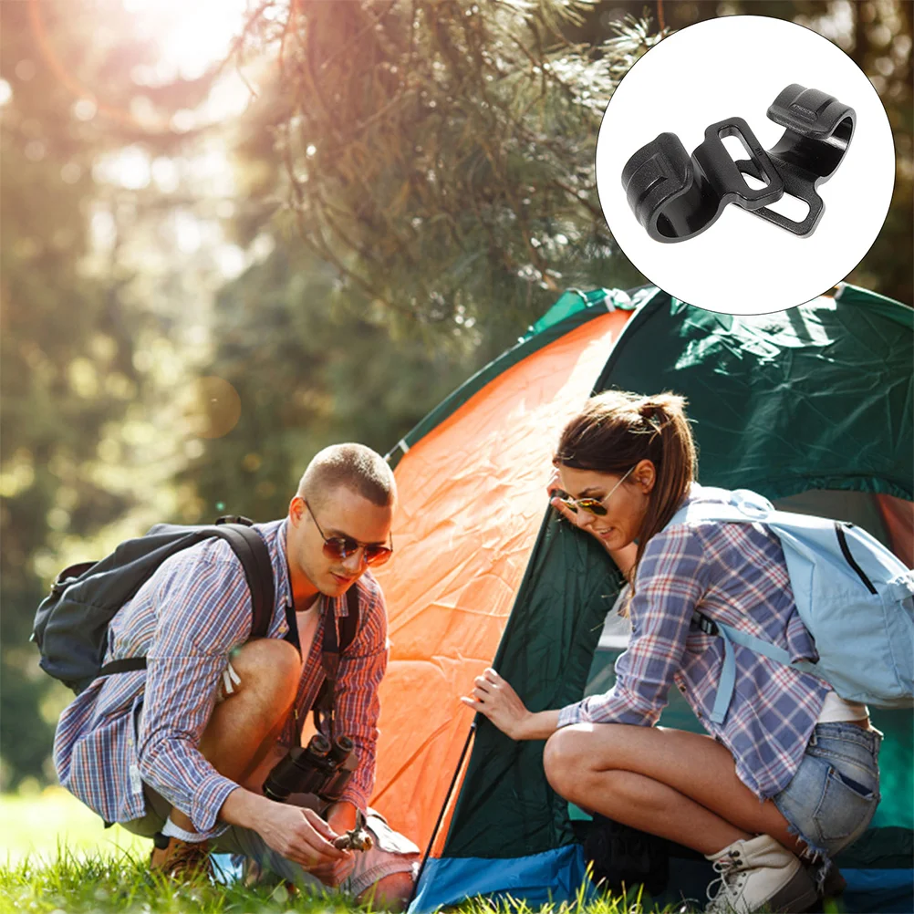 

20 Pcs Outdoor Tent Accessories Camping for Campers Rope Buckles Hook inside Clamp Inner Account