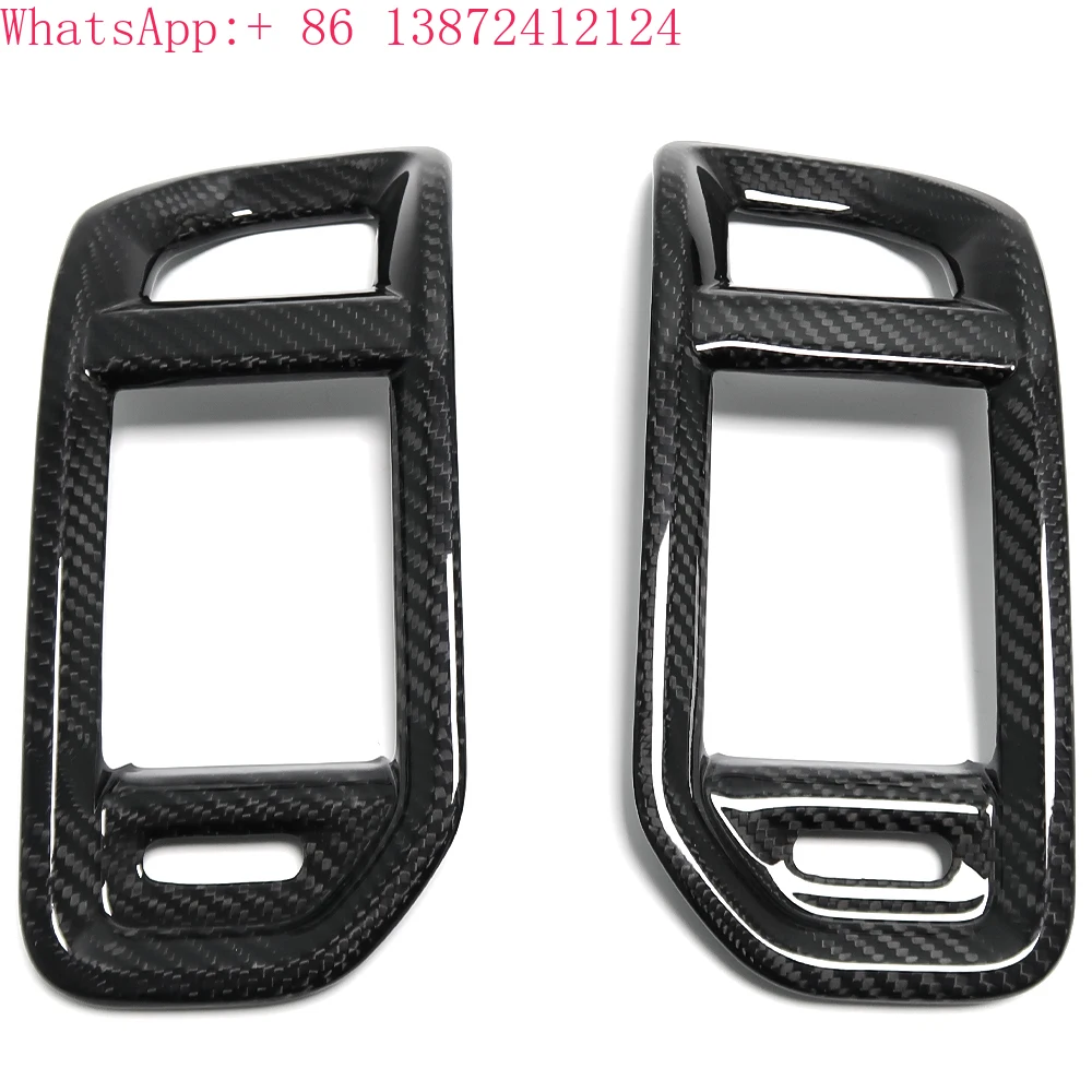 

forJogon for Dodge Ram 1500 TRX 2019-2023 Dashboard Side Conditioner Outlet Cover Frame Real Carbon Fiber Interior Accessories