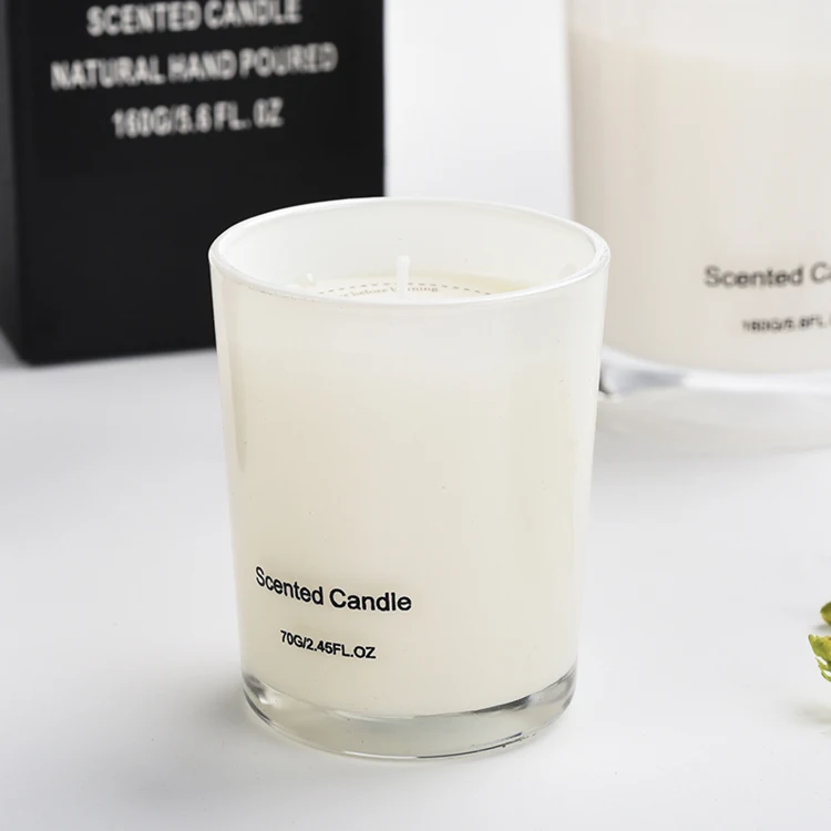 Premium Soy Wax Candle| Highly Scented Candles For Home| All Natural Aroma Candles With Black White Glass Jar And Gift Box