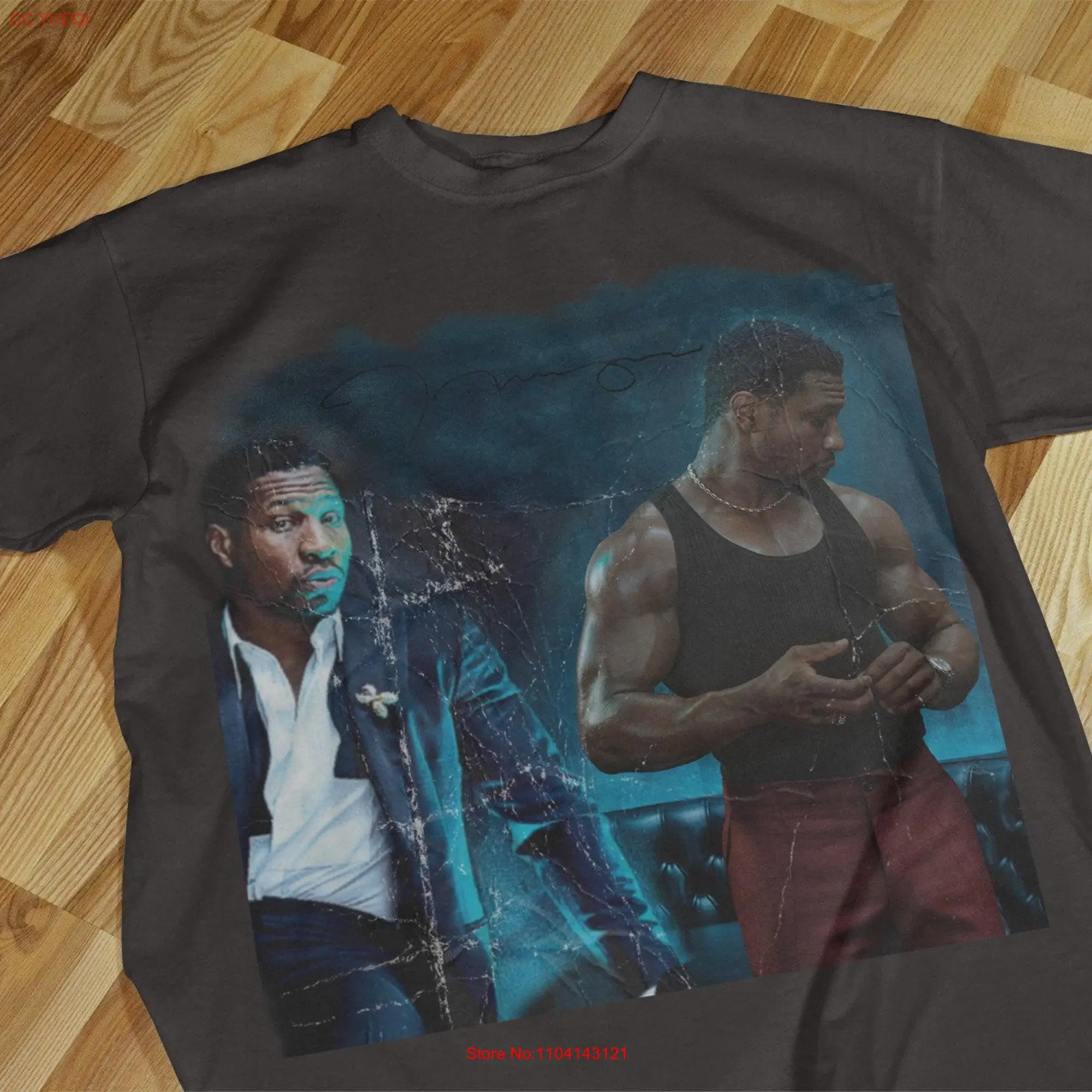 Jonathan Majors Autograph T Shirt long or short sleeves