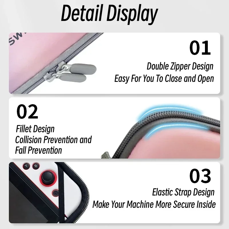 Kleurverloop Ontwerp Beschermende draagtas voor Nintendo Switch Opbergtas Draagbare reishandtas Spelaccessoires
