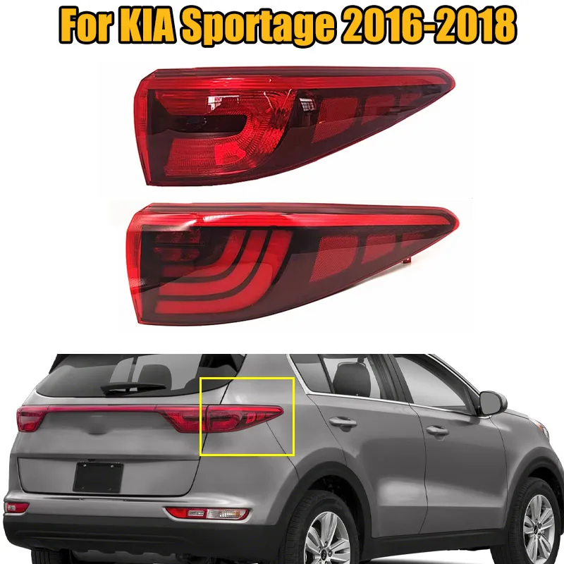 

Outer Car Rear Light Tail Light Assembly Rear Brake Light Turn Signal Tail Lamp For KIA KX5 Sportage 2016 2017 2018