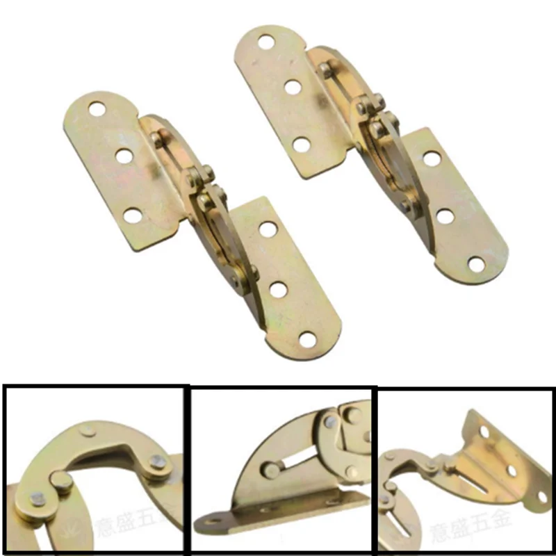 1pcs 180 Degree Flap Hinge Iron Hidden Folding Hinge For Dining Table Desk Bed Bracket Mechanism Combination Furniture Fittings