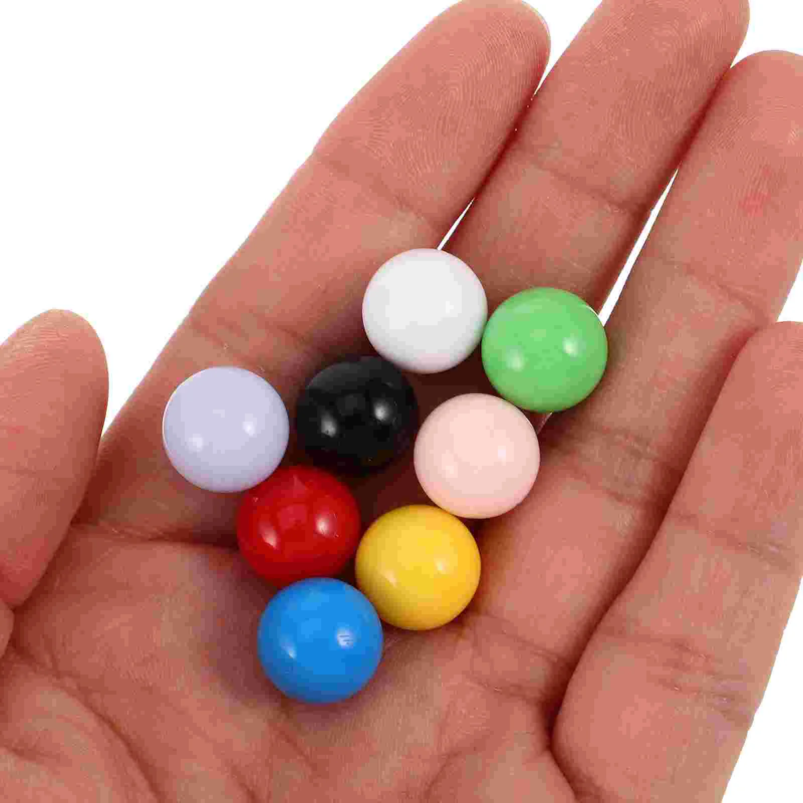 80 Pcs Small Ball Marble Toy Solid Color Marbles for Games Track Balls Round Chinese Checkers Plastic Play Pit Run Spheres