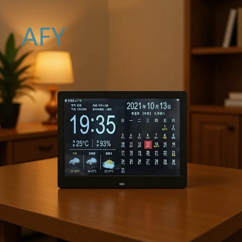 WiFi weather forecast 10-inch digital perpetual calendar indoor and outdoor temperature and humidity electronic clock machine