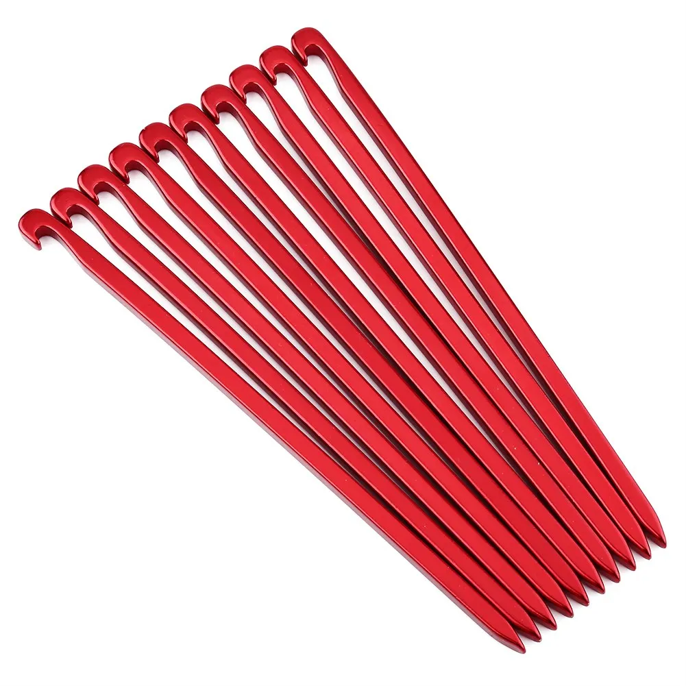 Luifelpalen, tentnagels, 10 stuks, 16 cm, heavy-duty aluminium, voor kampeerluifels, tenten, rotsnagels, haringen, spijkers voor kamperen