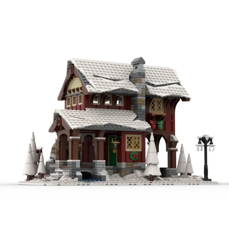 

New 1487Pcs Modular Winter Village Cider Mill Moc Building Blocks Bricks Assembly Kids Birthday presents