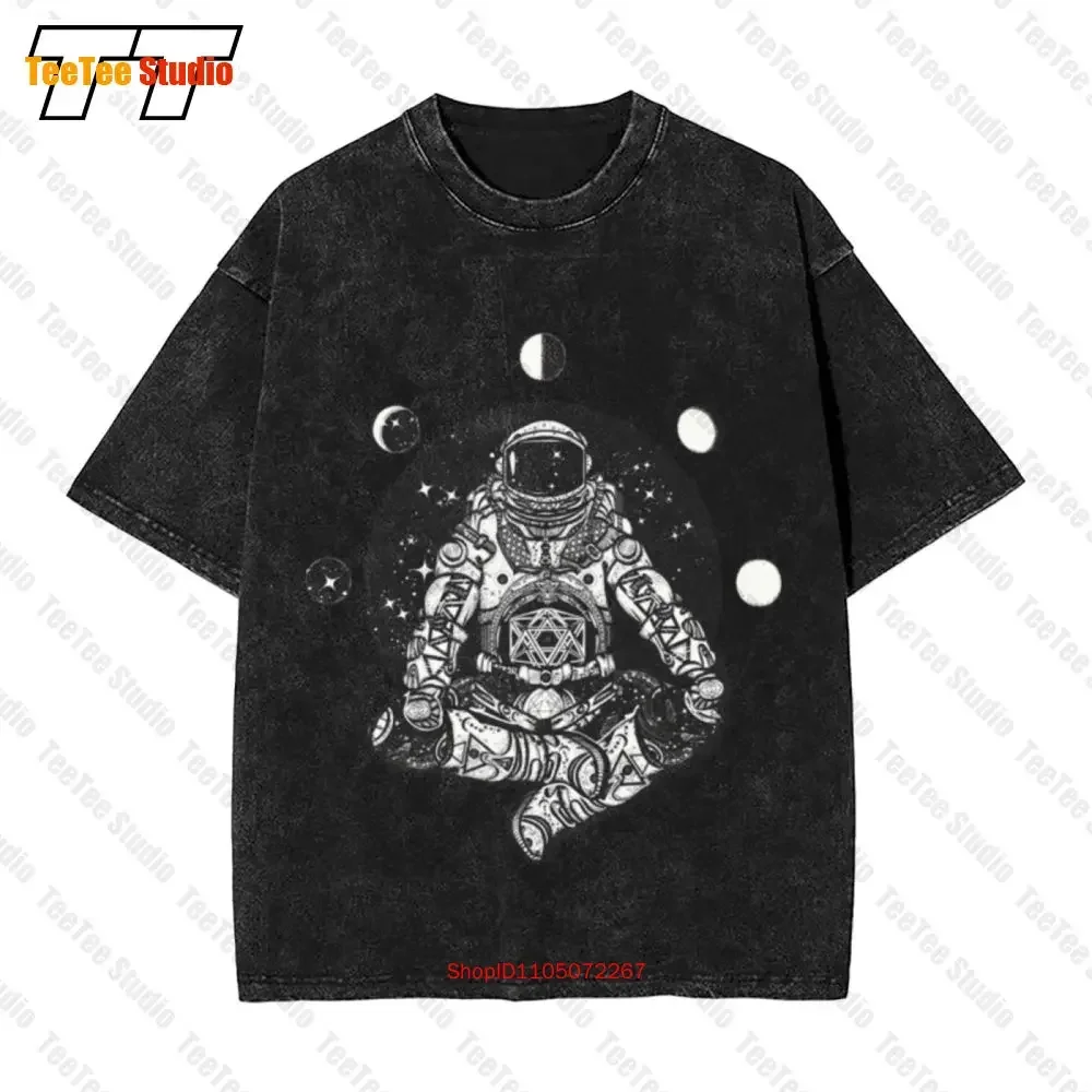 Future Astronaut Moon Phases Zen Psychonaut Vintage Oversized T-Shirt YAS3