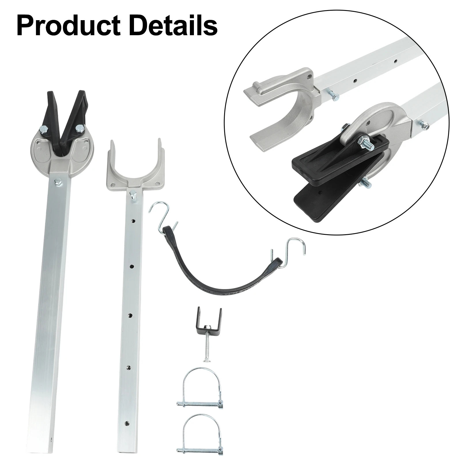 Boat Motor Support Transom Saver with Composite Head Adjustable Length 23 to 35 Inches Protects for outboard Motor Finish
